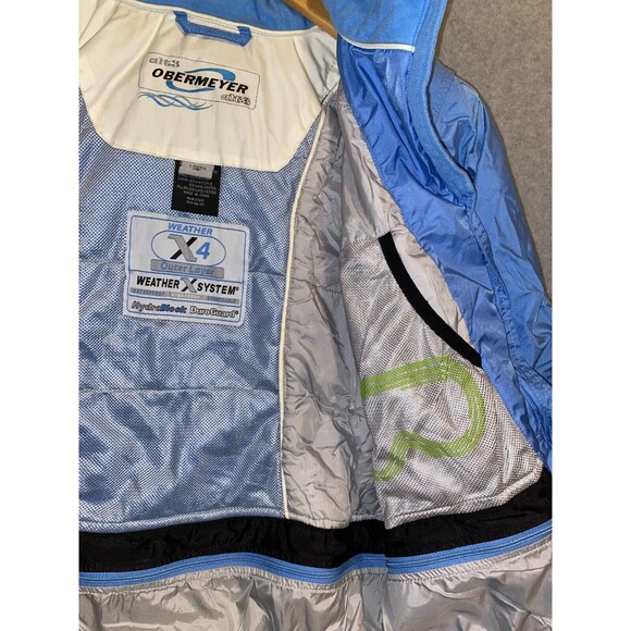 Obermeyer Alt3 Ski Jacket Women Large Blue Hydroblock Fusion Weather X4 Full-Zip - Picture 11 of 16